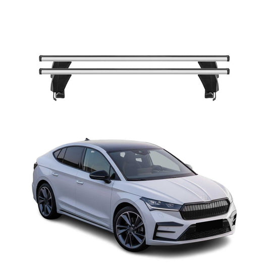 Menabo Dachträger Grundträger für Skoda Enyaq Coupè 2022-2025 Alu Grau 2tlg OMAC DE