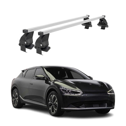 Menabo Dachträger Grundtäger für Kia EV6 2021-2025 50kg Stahl Silber 2 tlg OMAC DE