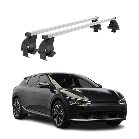 Menabo Dachträger Grundtäger für Kia EV6 2021-2025 50kg Stahl Silber 2 tlg OMAC DE