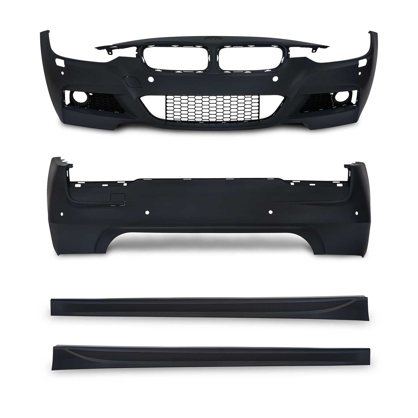 JOM Stoßstangen Kit & Seitenschweller für BMW F30 2011-2015 Schwarz OMAC DE