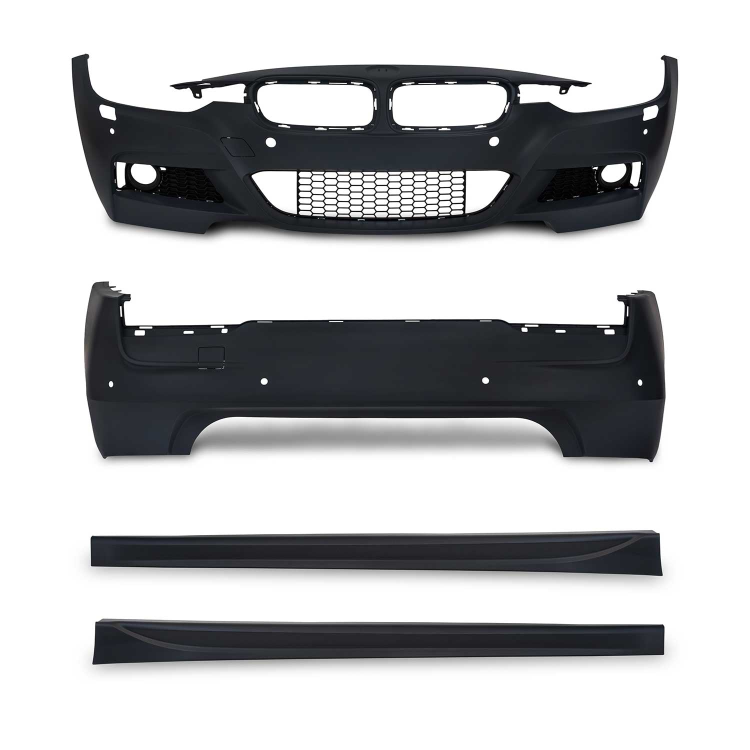 JOM Stoßstangen Kit & Seitenschweller für BMW F30 2011-2015 Schwarz OMAC DE