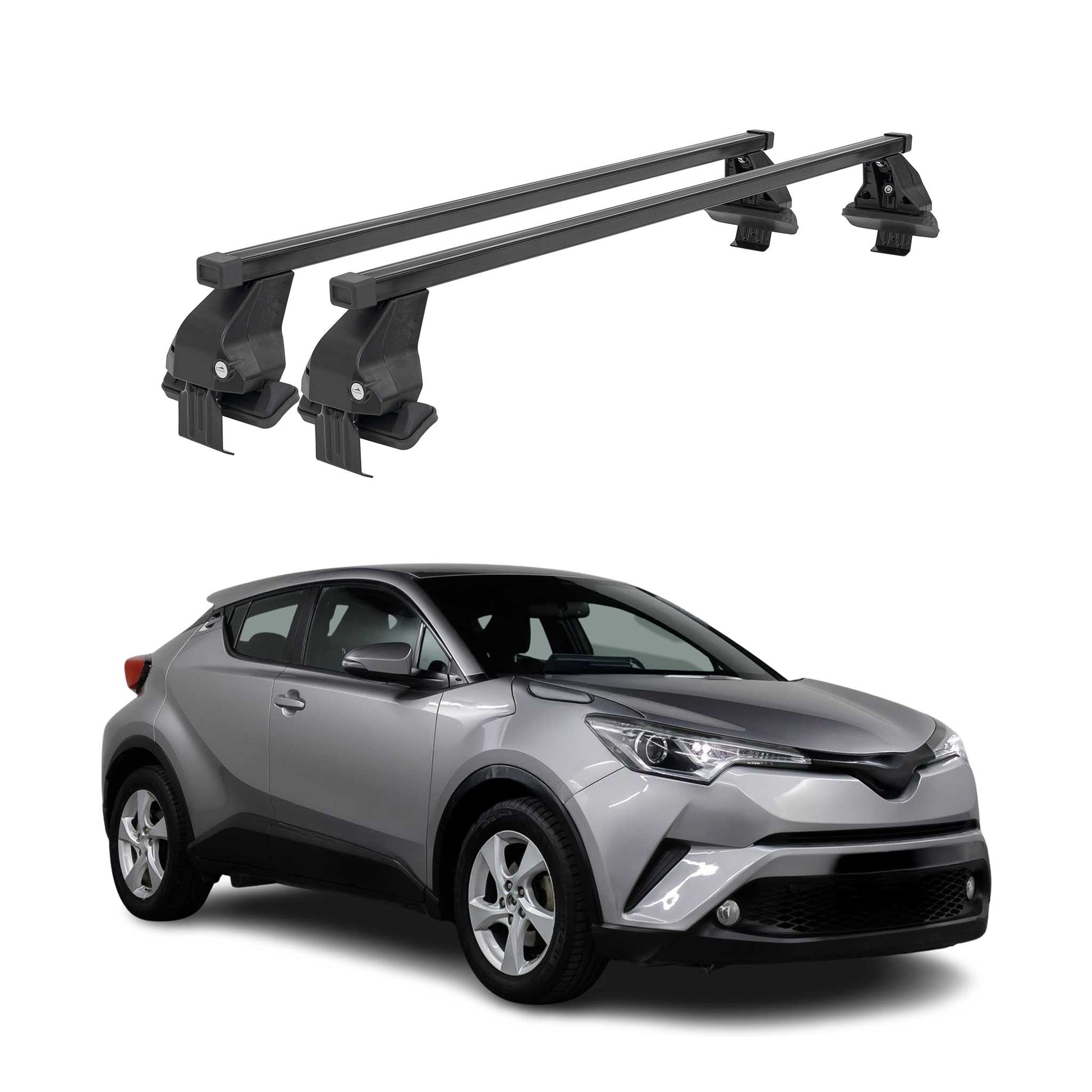 Menabo Dachträger Grundträger für Toyota C-HR mk2 2023-2025 Stahl Schwarz 2tlg OMAC DE