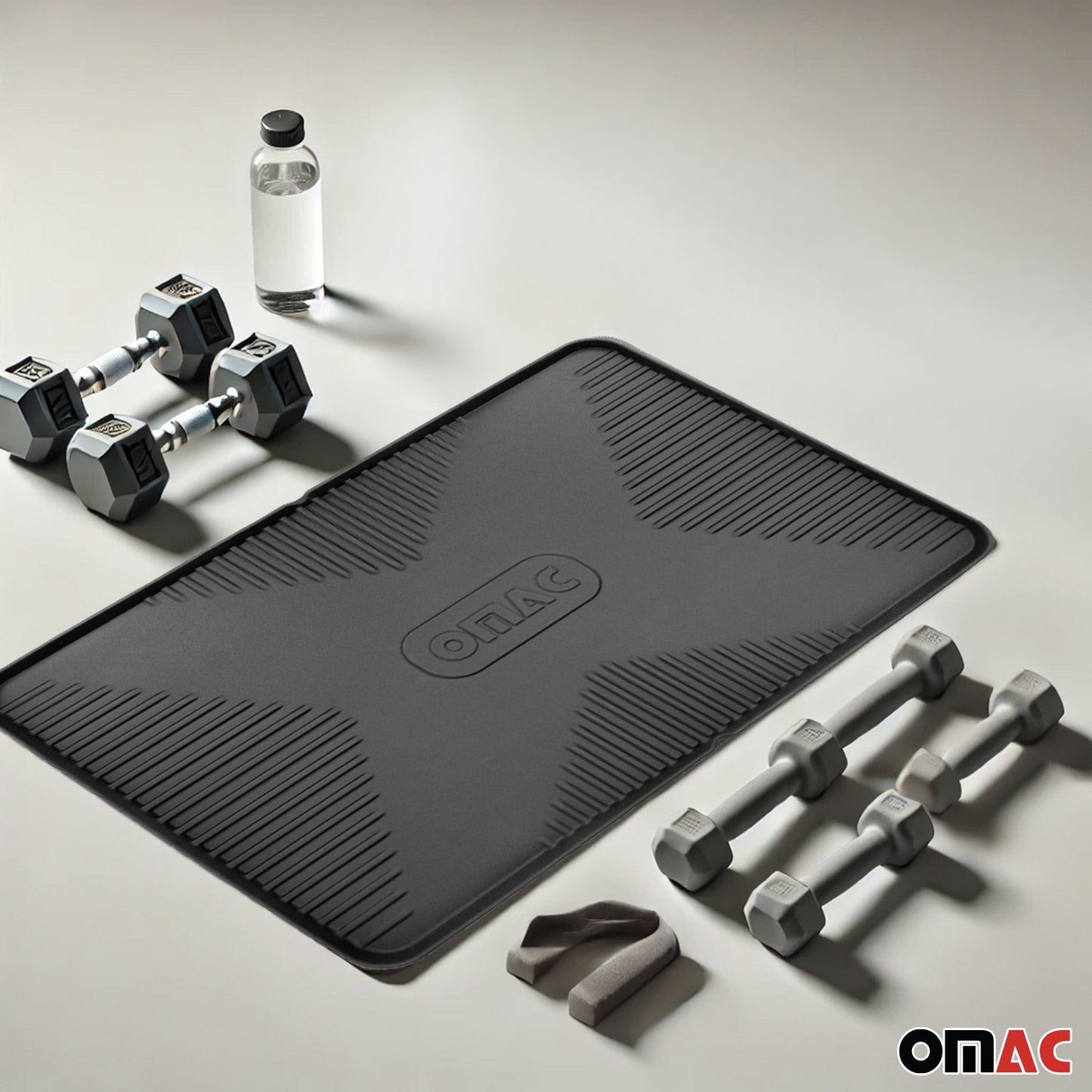 OMAC Fahrradmatte Antirutsch Bodenschutzmatte Mehrzweckmatte 115x75cm Gummi OMAC DE