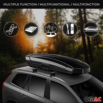 Dachträger für Opel Crossland Grandland X 2017-2025 100kg Alu Schwarz 2x ABE OMAC DE