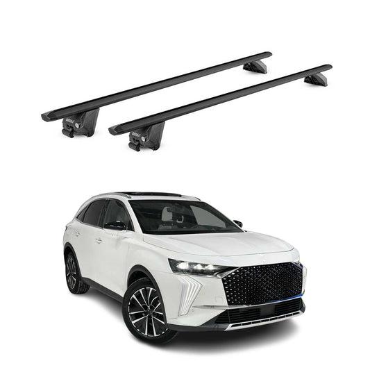 Dachträger Grundtäger für DS 7 2018-2025 100kg Aluminium Schwarz 2 tlg ABE OMAC DE