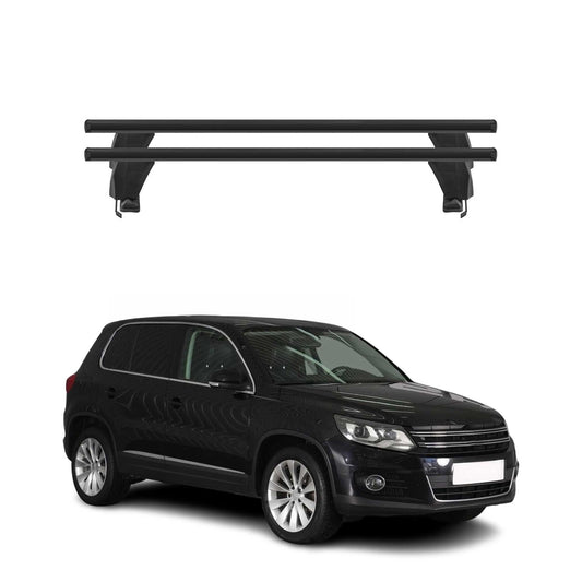 Menabo Dachträger Grundtäger für VW Tiguan mk1 2007-2011 50kg Alu Schwarz OMAC DE