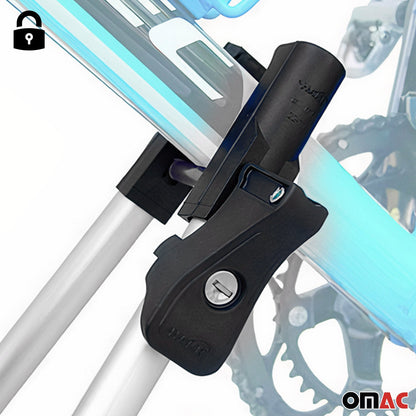 2x Fahrradträger Dachfahrradträger bis 17kg Aluminium Silber Fahrradhalter OMAC DE