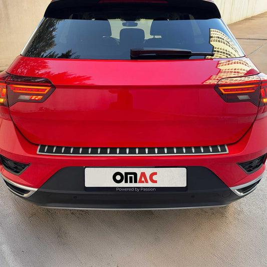 Ladekantenschutz Stoßstangenschutz für VW T-Roc 2017-2025 Edelstahl Kohlefaser OMAC DE