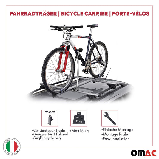 2x Menabo Fahrradträger Huggy bis 15kg ABE Stahl Dachfahrradträger OMAC DE