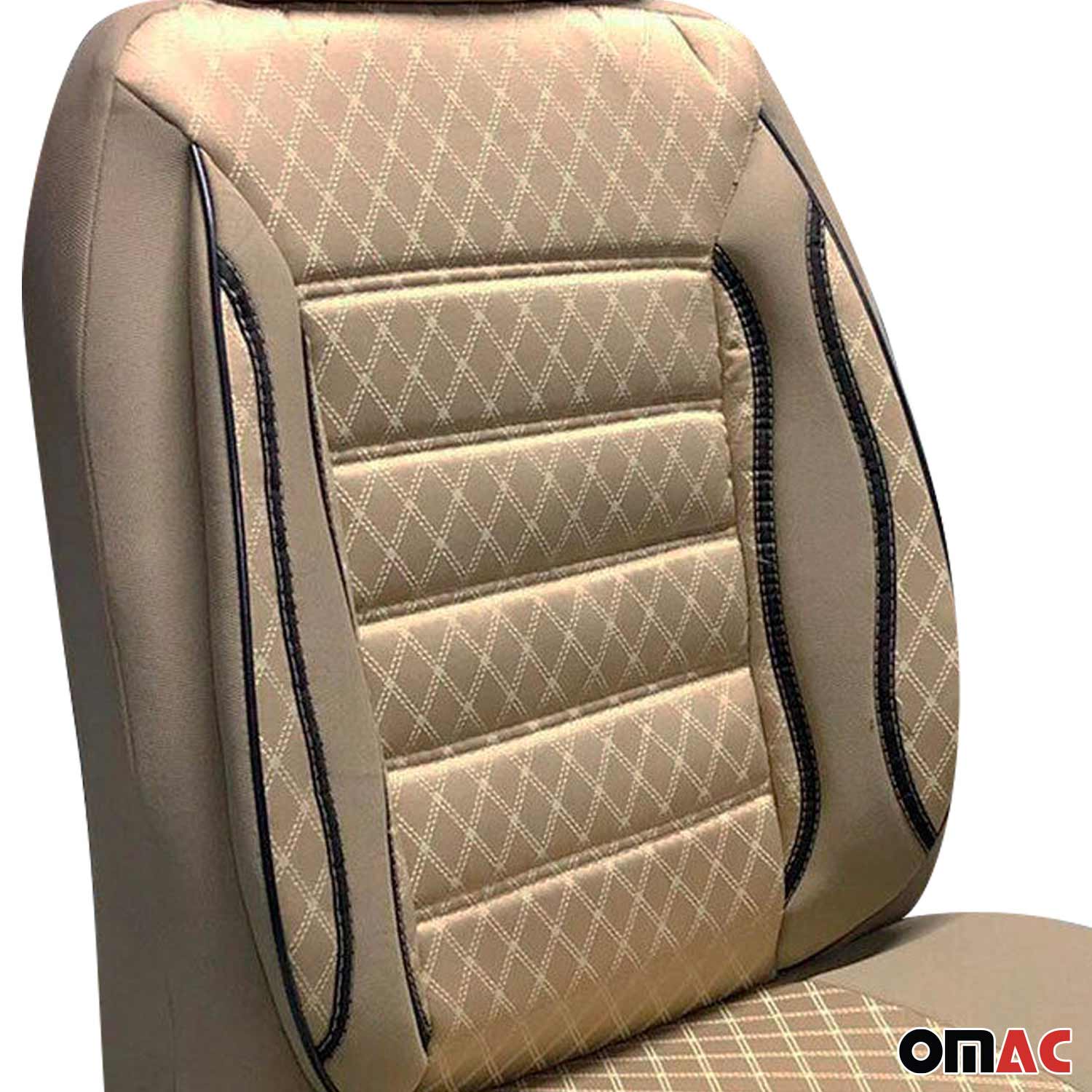 Sitzbezüge Schonbezüge für Citroen Berlingo 2018-2025 Beige 2 Sitz Vorne Satz OMAC DE