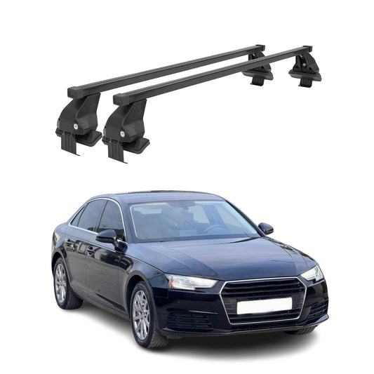 Menabo Dachträger Grundtäger für Audi A4 B9 Limo 2015-2025 50kg Stahl Schwarz 2x OMAC DE