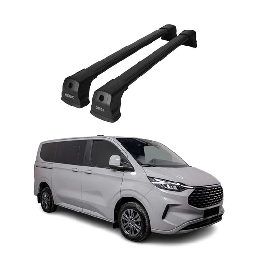 Dachträger für Ford Transit Custom / Tourneo Custom 2023-2025 75kg Alu Schwarz OMAC DE