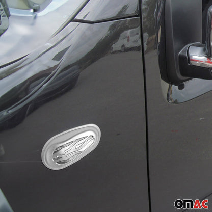 Blinker Signal Rahmen für Nemo Bipper Fiorino Qubo C2 C3 2tlg Abs Satin Chrom OMAC DE