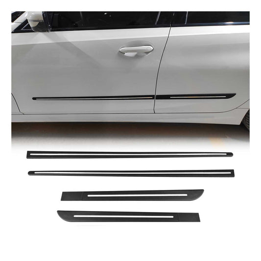 Seitentürleiste Türschutzleiste Universal Polypropylene Schwarz Chrome 4x OMAC DE