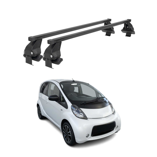 Menabo Dachträger für Peugeot iOn / Citroen C-Zero 2010-2014 Stahl Schwarz 2x OMAC DE