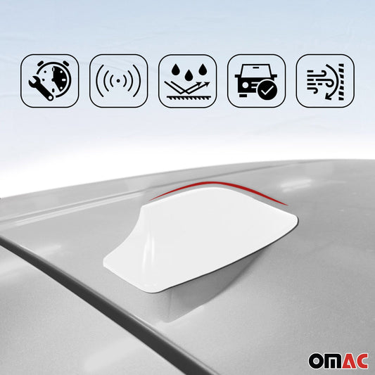 Dachantenne Autoantenne AM/FM Autoradio Shark Antenne Haifischflosse weiß OMAC DE