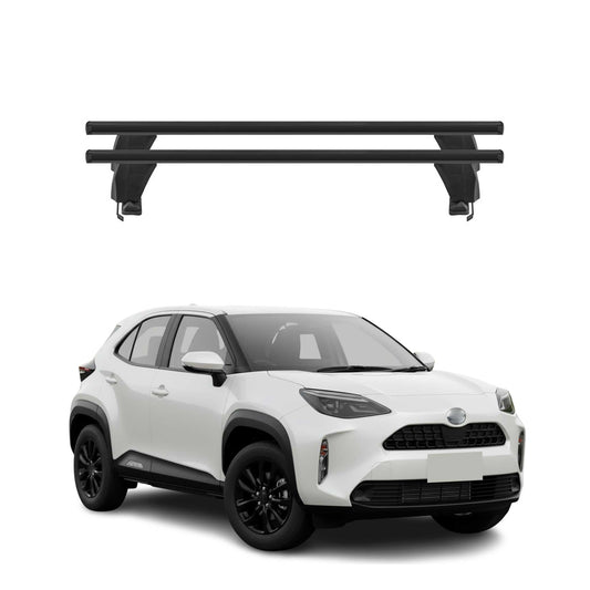 Menabo Dachträger Grundträger für Toyota Yaris Cross 2020-2025 Alu Schwarz 2tlg OMAC DE