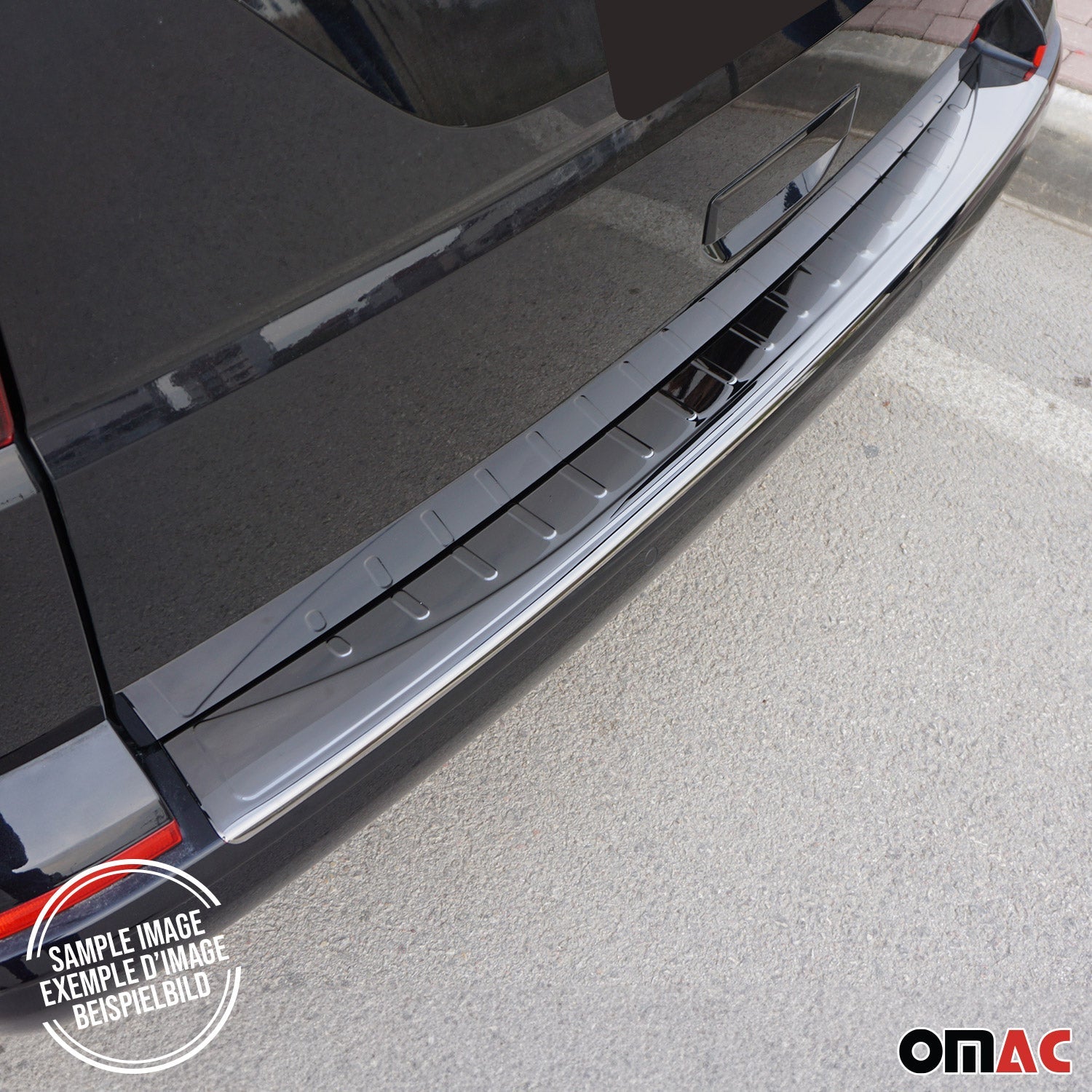 Ladekantenschutz Stoßstangenschutz für Fiat Freemont 2011-2016 Edelstahl Dunkel OMAC DE