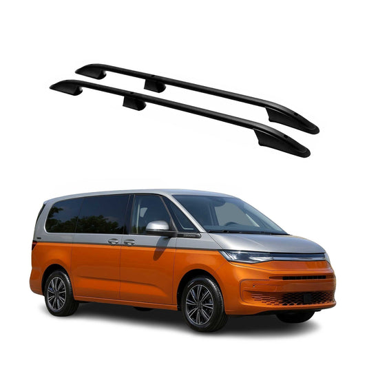 Dachreling Relingträger für VW T7 Multivan 2022-2025 Alu Schwarz L1 L2 2x OMAC DE
