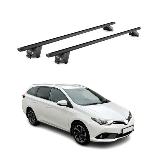 Dachträger Grundtäger für Toyota Auris mk2 Kombi 2012-2018 100kg Alu Schwarz ABE OMAC DE