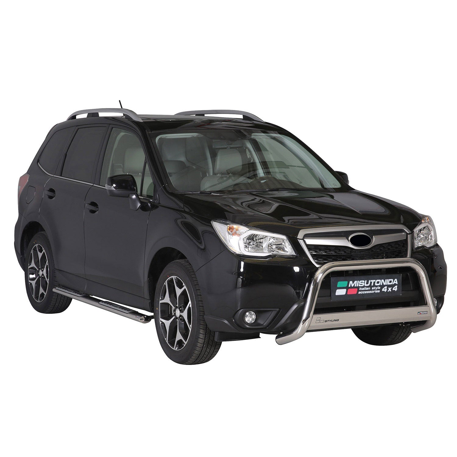 Edelstahl Seitenschweller Schwellerrohre für Subaru Forester 2013-2015 Silber OMAC DE