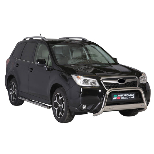 Edelstahl Seitenschweller Schwellerrohre für Subaru Forester 2013-2015 Silber OMAC DE
