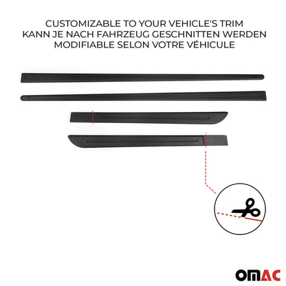 Seitentürleiste Türschutzleiste für Audi Polypropylene Schwarz 4x OMAC DE