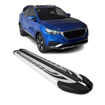Trittbretter Seitenschweller für MG ZS-EV 2021-2025 Silber Aluminium 2 tlg