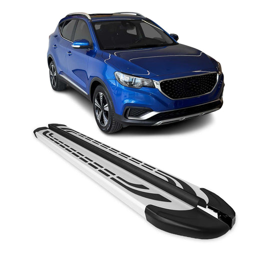 Trittbretter Seitenschweller für MG ZS-EV 2021-2025 Silber Aluminium 2 tlg
