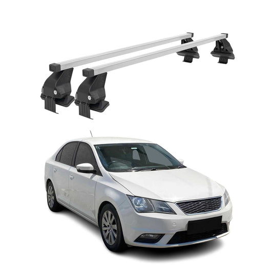 Menabo Dachträger Grundtäger für Seat Toledo mk4 2012-2019 50kg Stahl Silber 2x OMAC DE