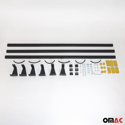 Dachträger Grundtäger für Nissan NV200 2009-2021 75kg Stahl Schwarz 3 tlg OMAC DE