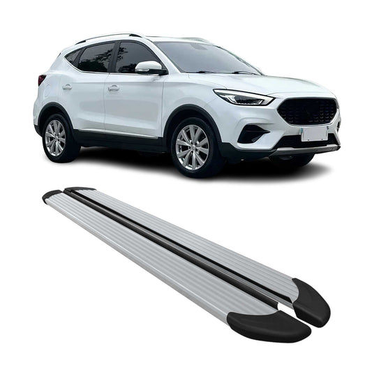 Trittbretter Seitenschweller für MG ZS 2018-2025 Aluminium Silber 2 tlg