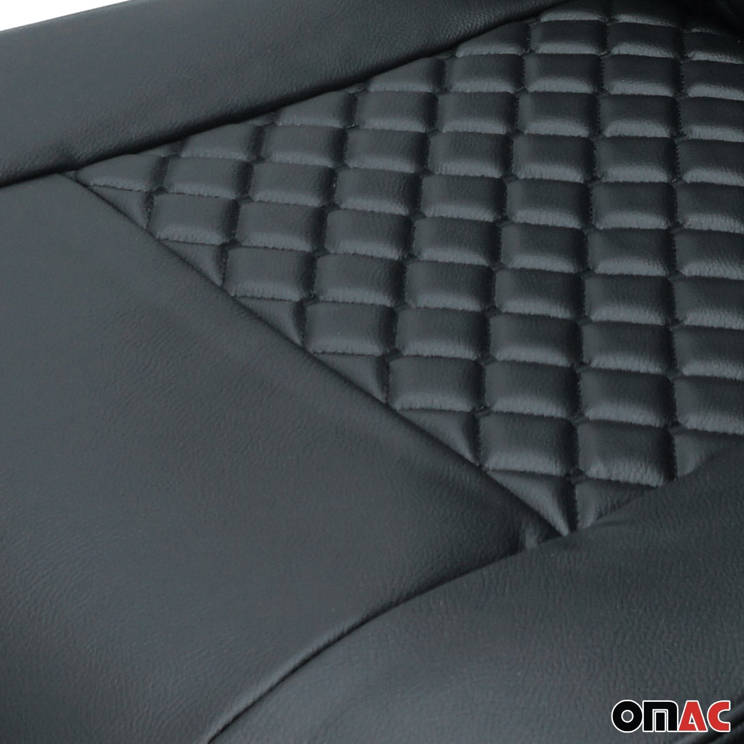 Sitzbezüge Schonbezüge für Mercedes Sprinter W906 2006-2018 Leder Schwarz 2+1 OMAC DE