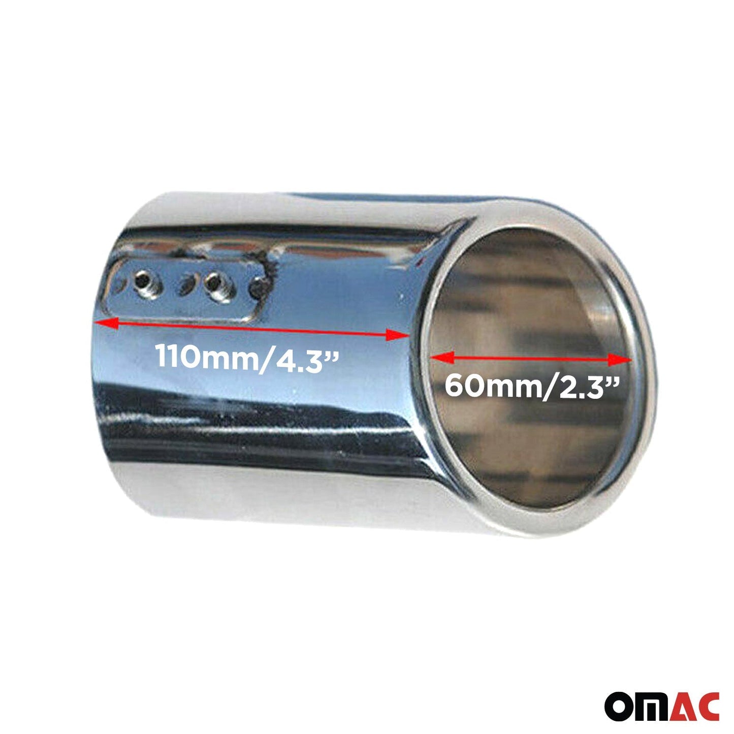 Auspuffblende Endrohr für Mercedes E Klasse 1993-2025 Edelstahl Chrom 60mm 2tlg OMAC DE