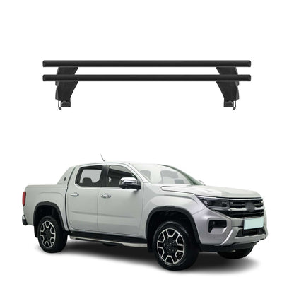Menabo Dachträger Grundträger für VW Amarok mk2 2022-2025 Alu Schwarz 2tlg OMAC DE