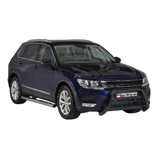 Frontbügel Frontschutzbügel für VW Tiguan mk2 2016-2024 ø76 Stahl Schwarz OMAC DE