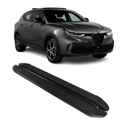 Seitenschweller Trittbretter für Alfa Romeo Tonale 2022-2025 Schwarz 2 tlg OMAC DE