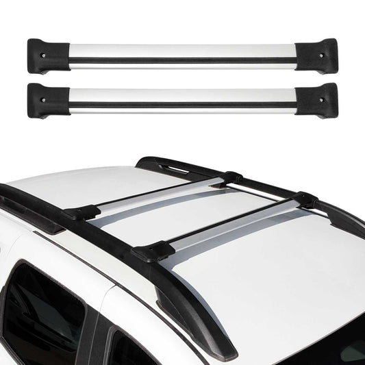 Dachträger Grundtäger für Dacia Duster mk2 2018-2023 75kg Aluminium Silber 2 tlg OMAC DE