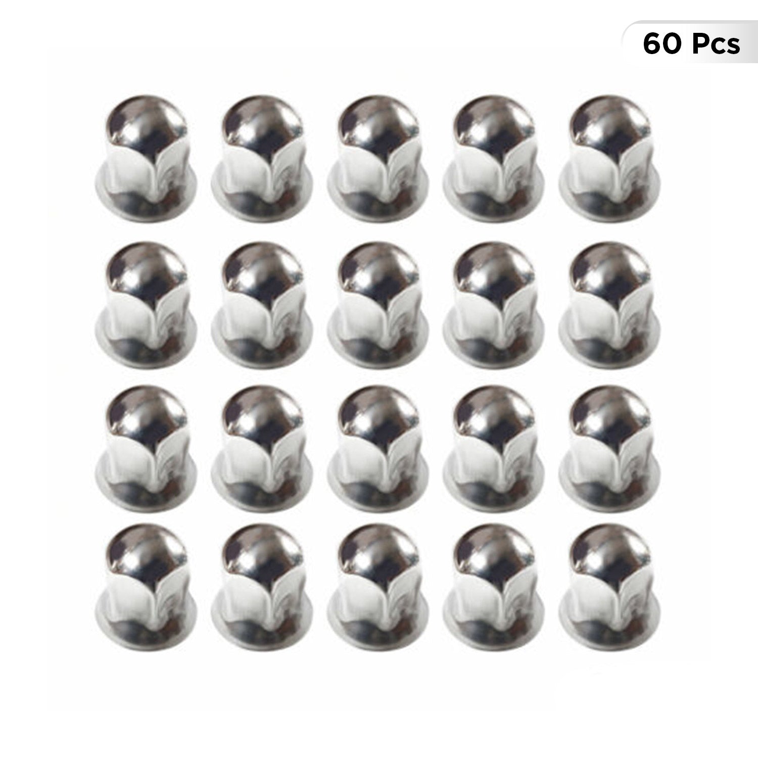 60x Glänzend Chrom Radmutterkappen Schutz Ø33mm für hohe Schrauben / LKW OMAC DE