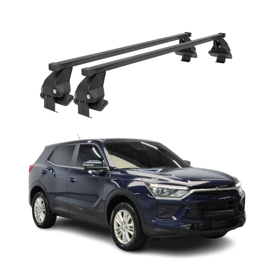 Menabo Dachträger Grundträger für Ssangyong Korando mk4 2019-25 Stahl Schwarz 2x OMAC DE