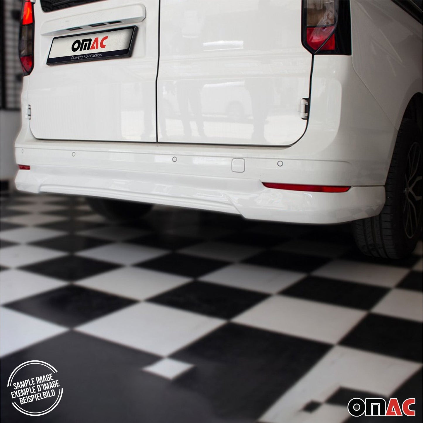 2021-2025 VW Caddy Heckspoiler Lippe Stoßstange Splitter Langer Grundiert OMAC DE