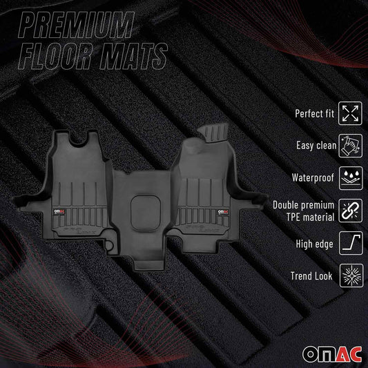 OMAC Gummi Fußmatten für Ford Transit 2000-2013 Premium 3D Automatten Schwarz OMAC DE