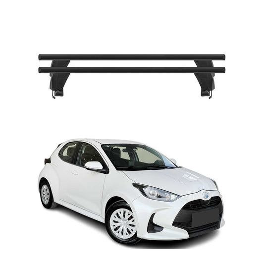 Menabo Dachträger Grundträger für Toyota Yaris 2020-2025 Alu Schwarz 2tlg OMAC DE