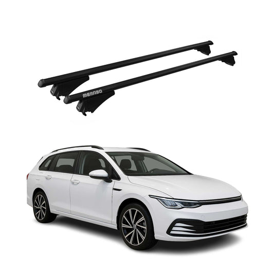 Menabo Dachträger Grundtäger für VW Golf 2019-2025 75kg Aluminium Schwarz 2 tlg OMAC DE