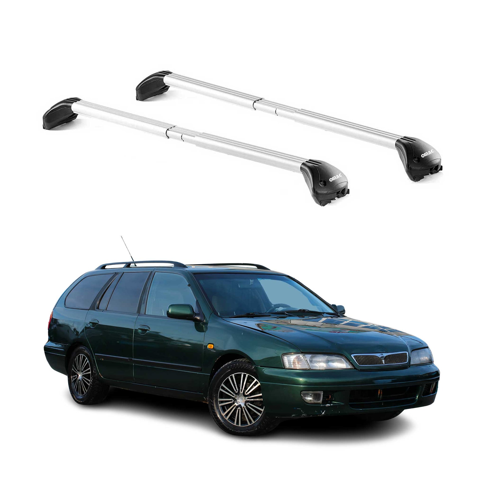 Dachträger für Nissan Primera Kombi P10 P11 P12 1990-2008 5 tür 100kg Silber 2x OMAC DE