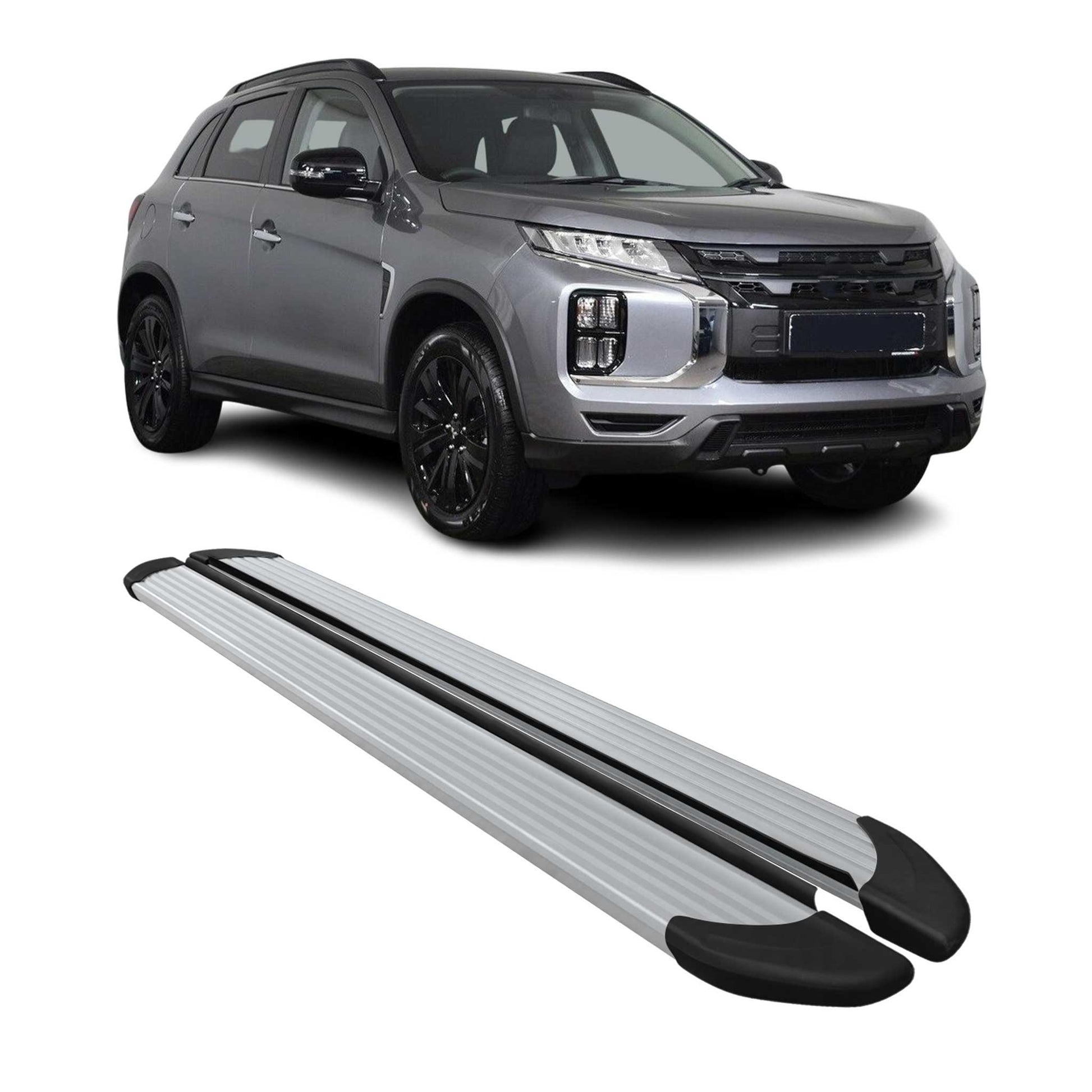 Trittbretter Seitenschweller für Mitsubishi ASX 2023-2025 Aluminium Silber 2 tlg - autoseifert.com