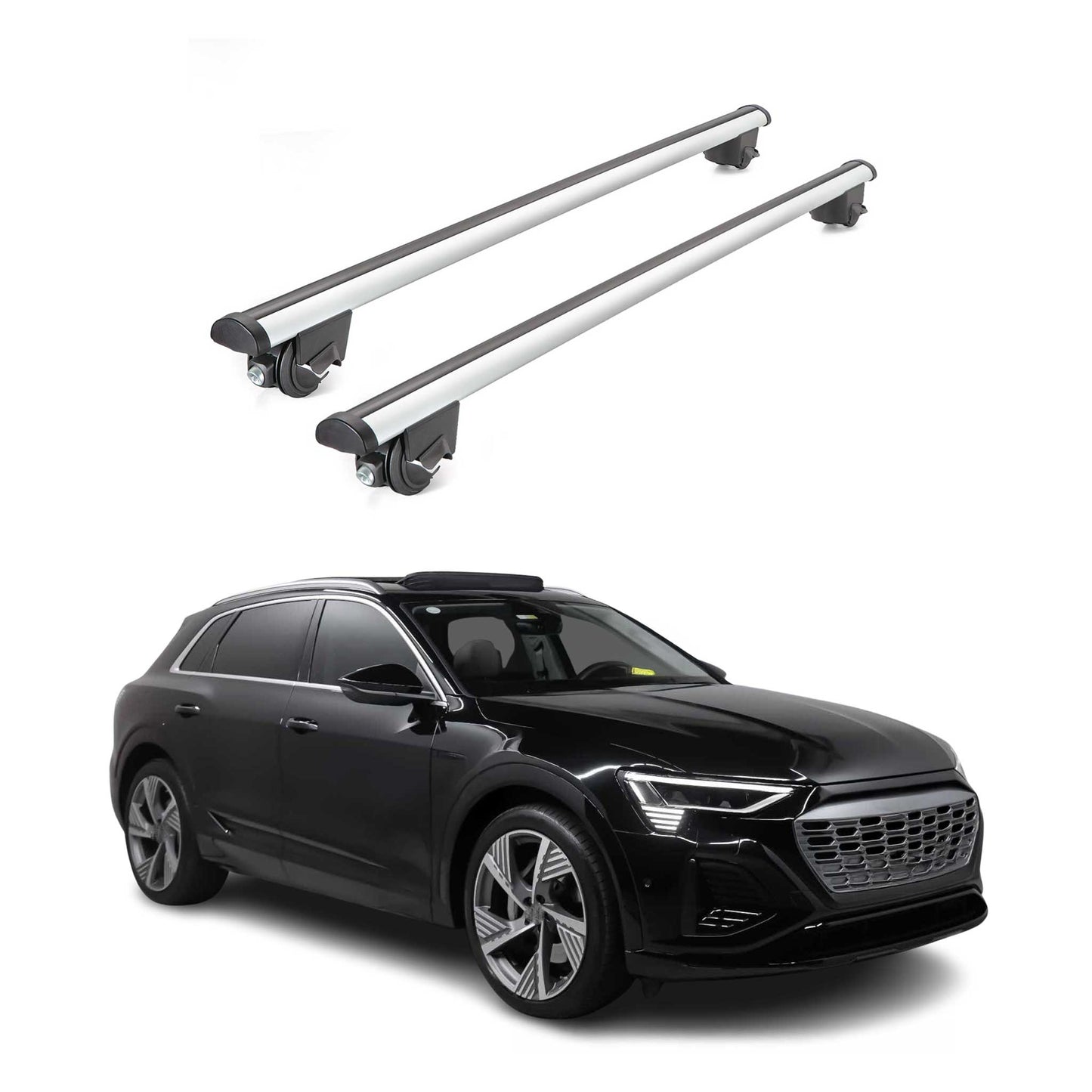 Dachträger für Audi Q8 e-tron 2023-2025 Gepäckträger Relingträger Grau 100kg OMAC DE