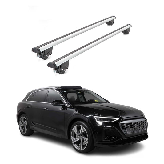 Dachträger für Audi Q8 e-tron 2023-2025 Gepäckträger Relingträger Grau 100kg OMAC DE