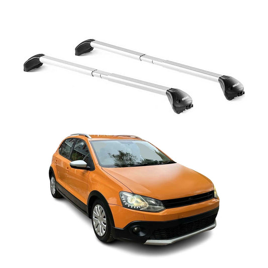 Dachträger Grundtäger für VW Polo V Cross 6R 2009-2017 5tür 100kg Alu ABE Silber OMAC DE