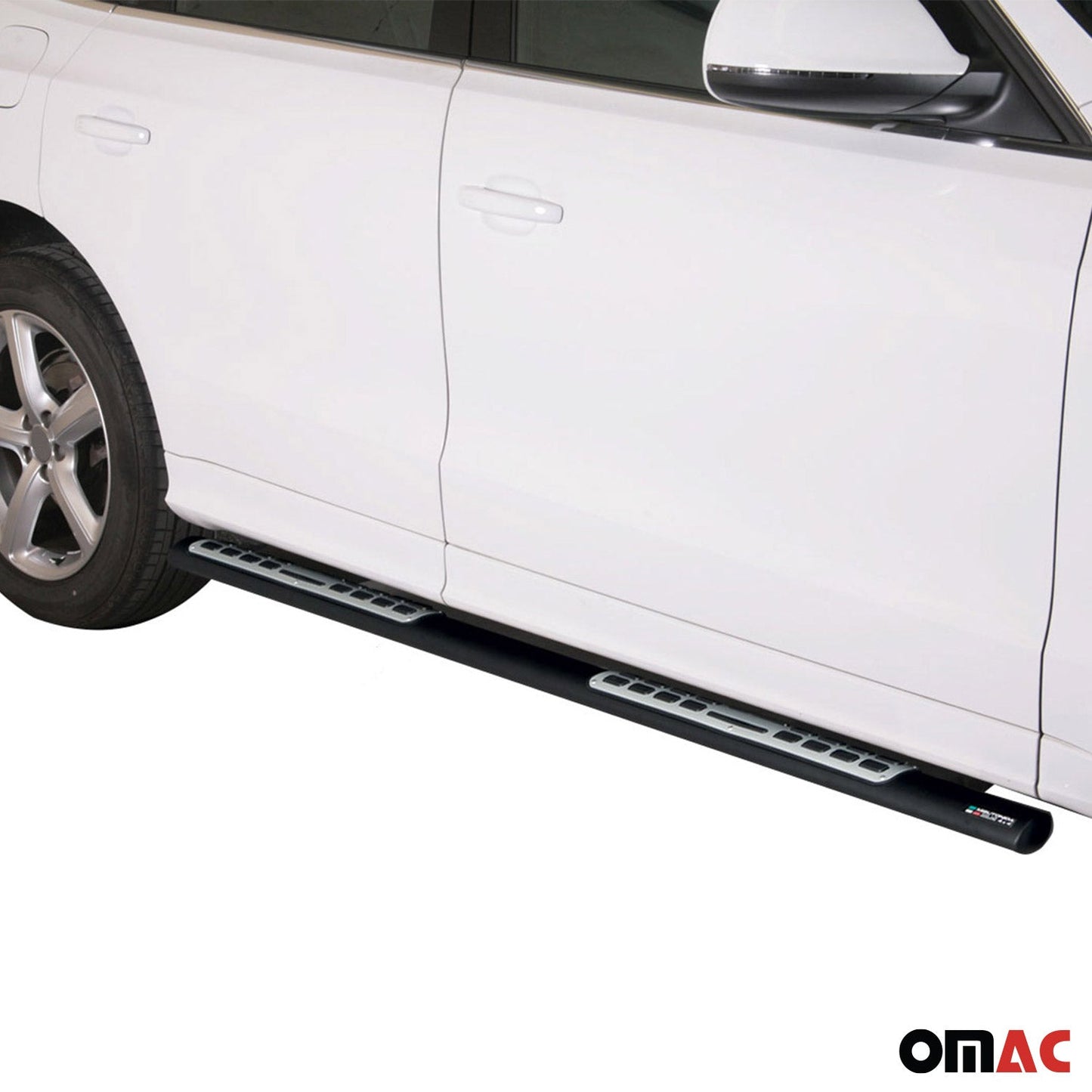 Stahl Seitenschweller Schwellerrohre für Audi Q5 8R 2008-2017 Schwarz OMAC DE